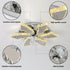 DC ABS 60W 7-Blatt-LED-Deckenventilatoren mit Kristallfernbedienung und Deckenleuchte